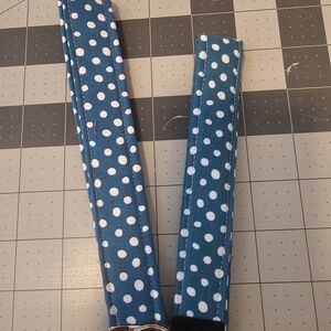 Blue Polka Dot Key Fob Wristlet